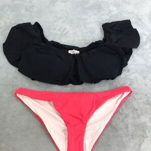 Eberjey Margarita Flutter Top & Annia Bottom Bikini Separates Size M New